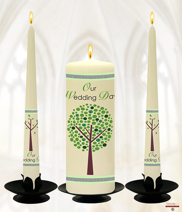 Tree of Love Wedding Candles