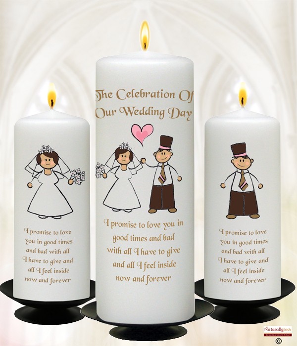 Happy Ever After Gold Wedding Set 9inch & 6inch Pillars
