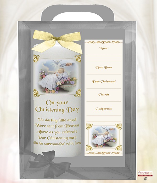 Baby Traditional Gold 6inch Christening Candle