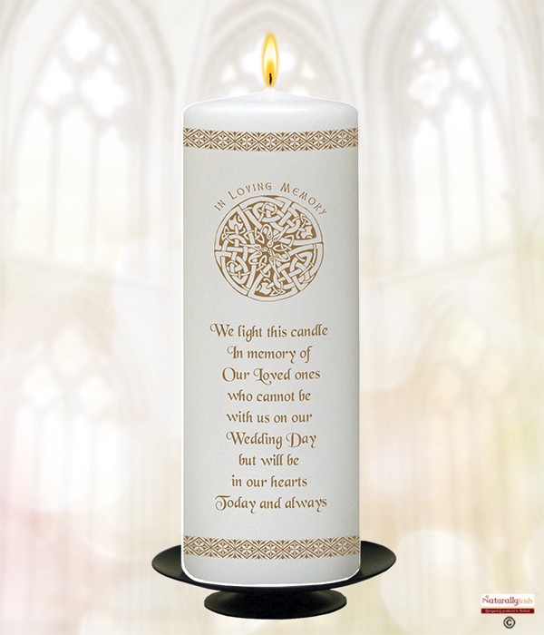 Claggagh Gold 9inch Remembrance Candle