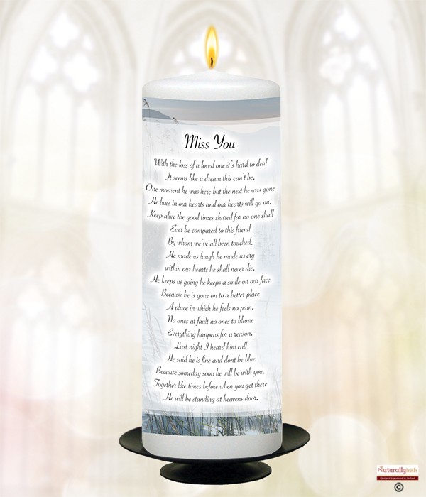 Lake Missing You Remembrance Candle