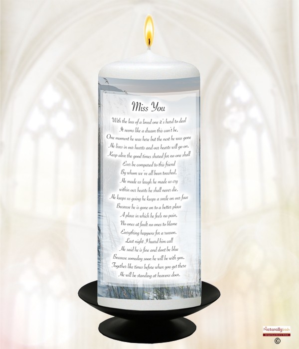 Lake Missing You Remembrance Candle 6inch