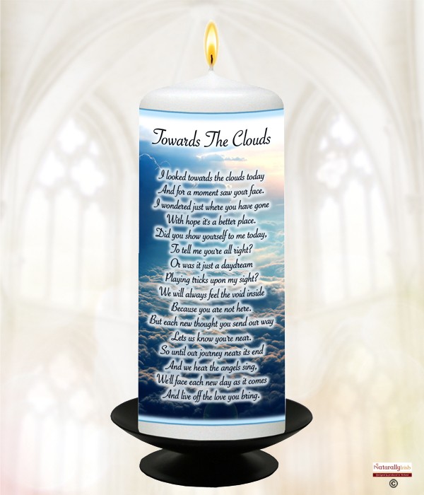 Towards the Clouds Remembrance Candle 6inch