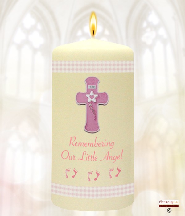 Baby Pink Gingham & Photo Remembrance Favour (Ivory/White)