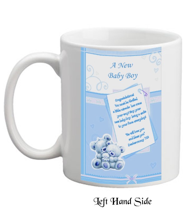 New Baby Boy Personalised Mug