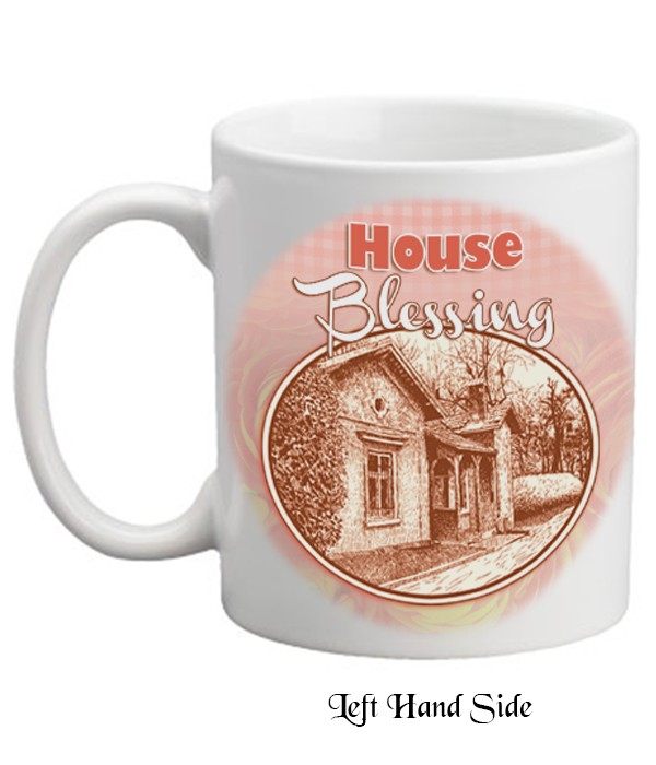 House Blessing - Sketched House Personalised Mug