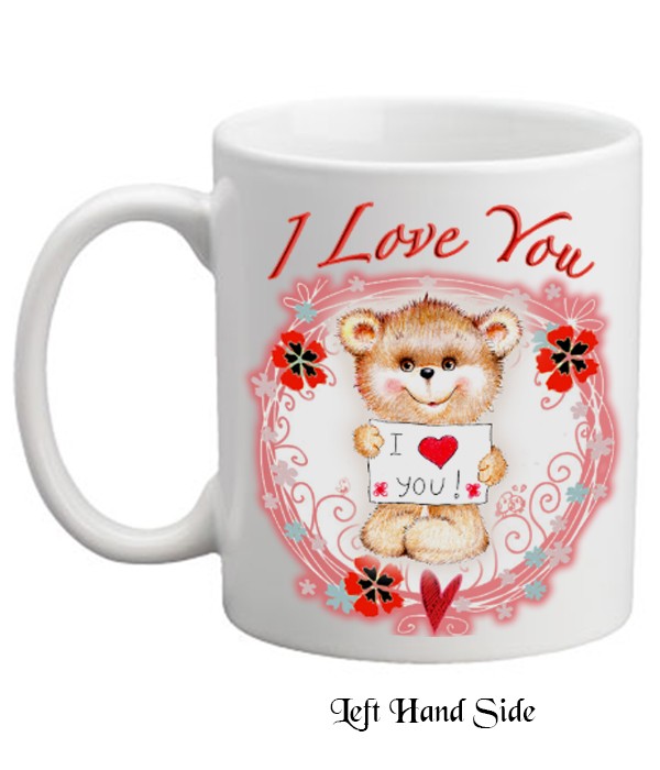 Valentines I Love You Bear Personalised Mug