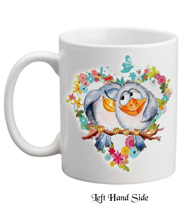 Valentines Love Birds Personalised Mug