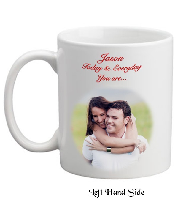 Valentines Hearts & Photo Personalised Mug
