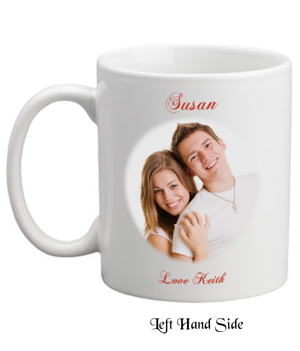 Valentines Rose & Photo Personalised Mug