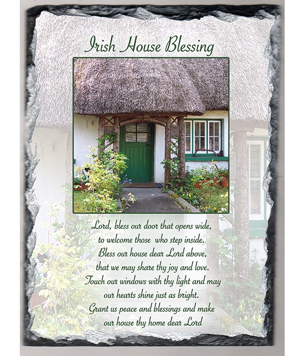 Irish House Blessing Slate & Plate