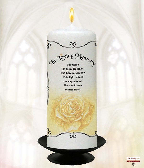 Gold Rose Wedding Remembrance Candle