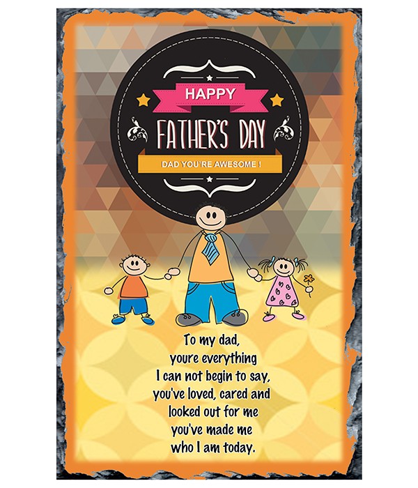 Awesome Dad Badge Slate