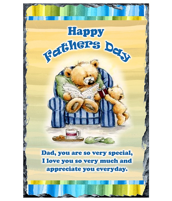 Daddy Bear in Chair Slate