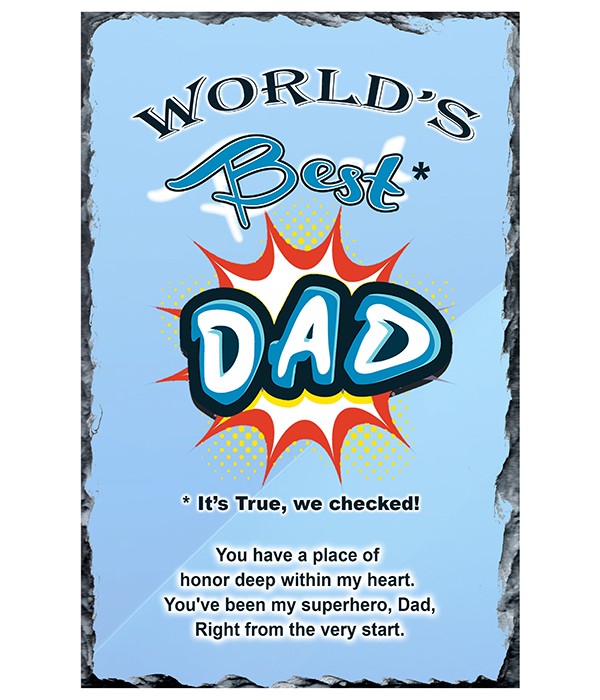 World's Best Dad Slate