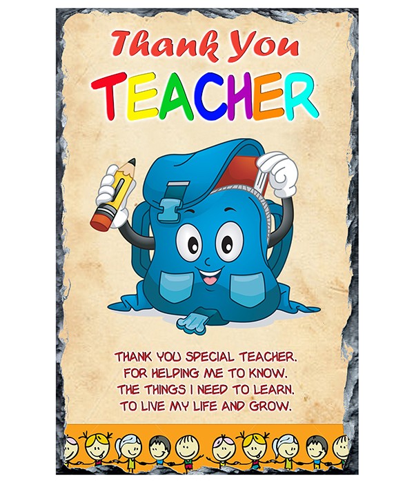 Thank You Teacher - Blue Packback Slate