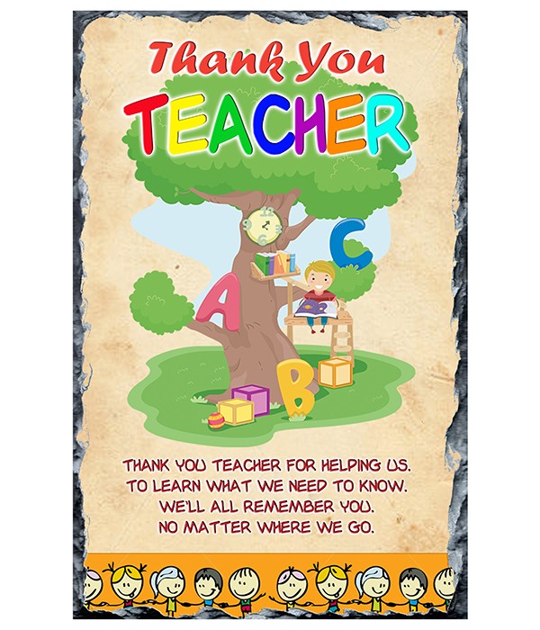 Thank You Teacher - Learning Treehouse Slate