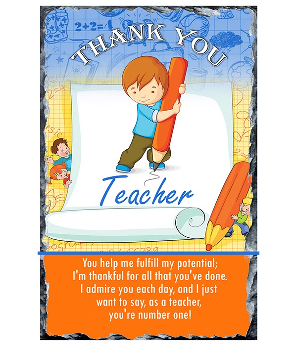 Thank You Teacher - Pencil & Scroll Slate