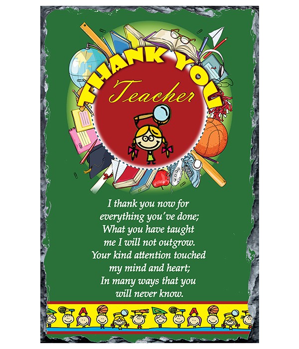 Thank You Teacher - World of Learning Slate