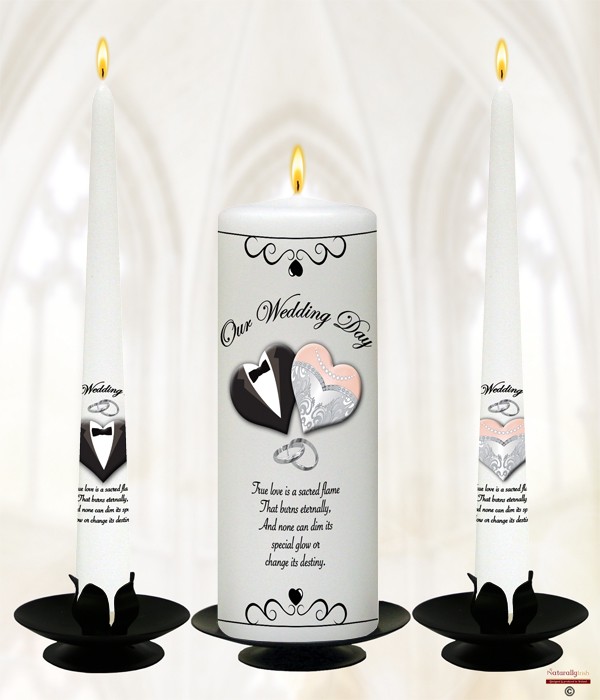 Tux & Gown Silver on Ivory or White