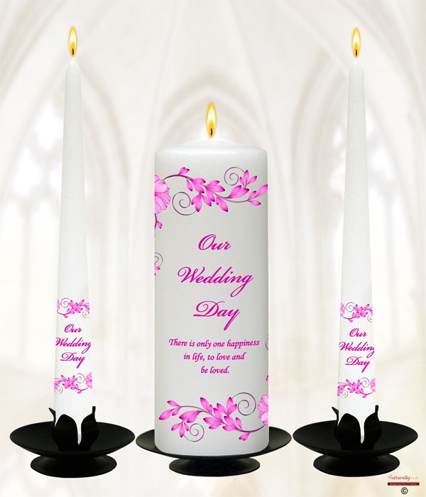 Flower Swirls Pink on White or Ivory