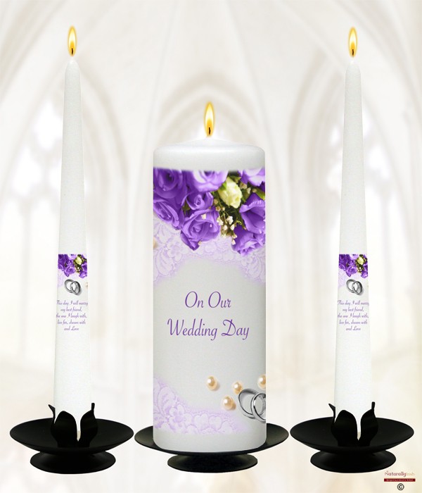Pearl, Rings & Dark Purple Silver on White or Ivory