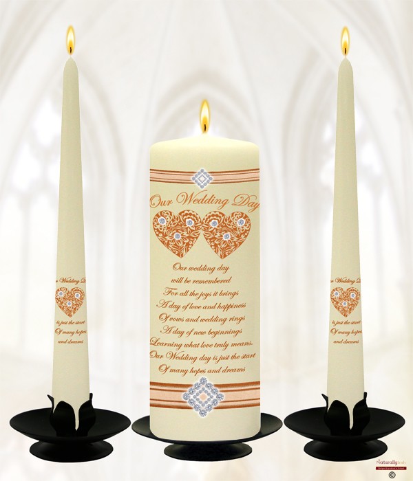 Ribbons & Diamonds Gold on Ivory of White