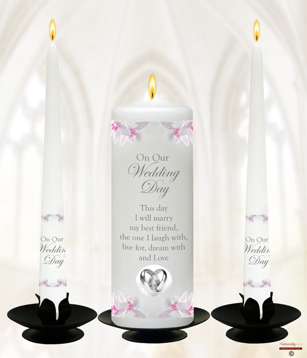 Orchids Cerise Pink on Ivory or White