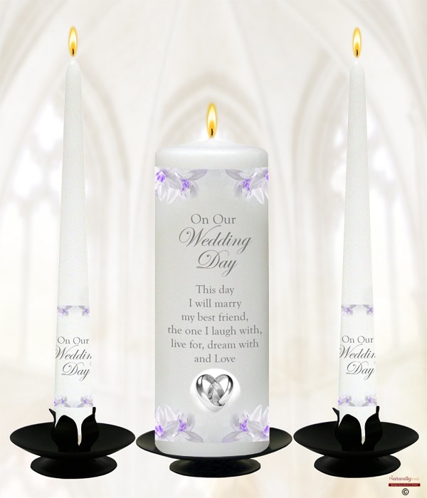 Orchids Purple on Ivory or White