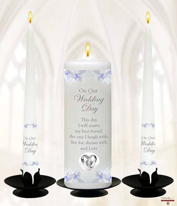 Orchids Blue on Ivory or White