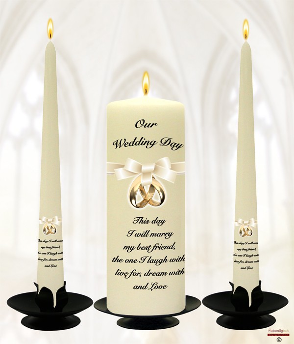 Rings & Ribbon Gold on Ivory or White