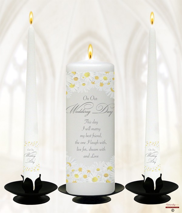 Daisies Silver on White or Ivory