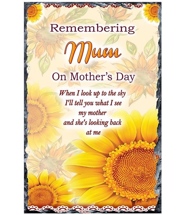 Sunflower - Mothers Day Remembrance Slate