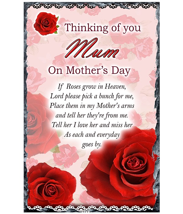 Red Rose - Mother's Day Remembrance Slate