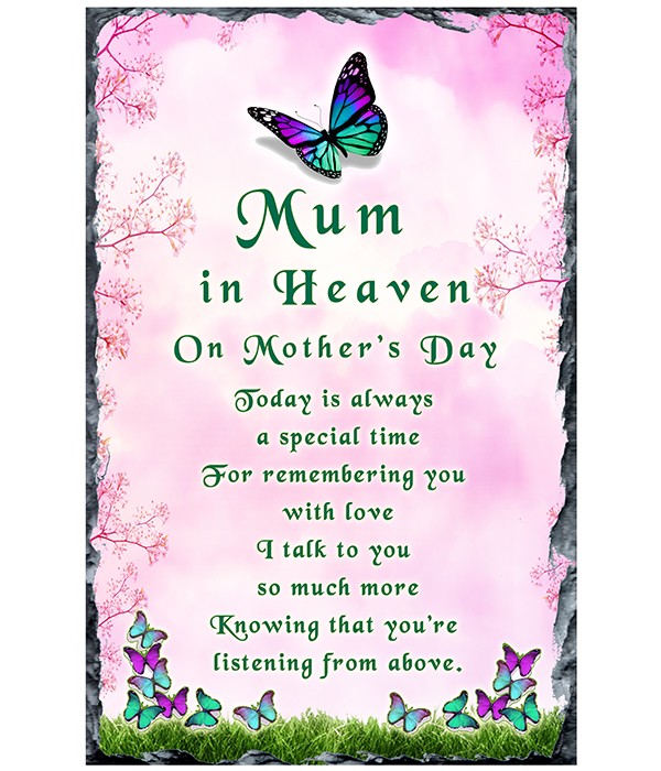 Purple & Green Butterfly - Mother's Day Remembrance Slate