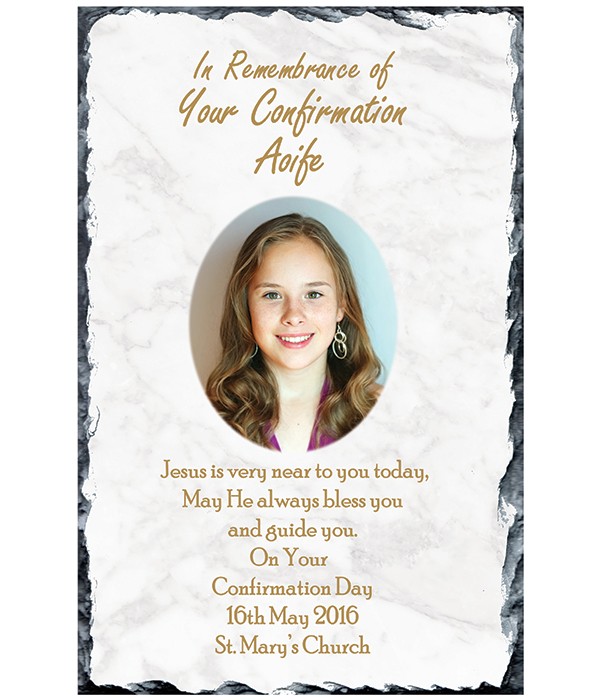 Confirmation Photo Girl Slate