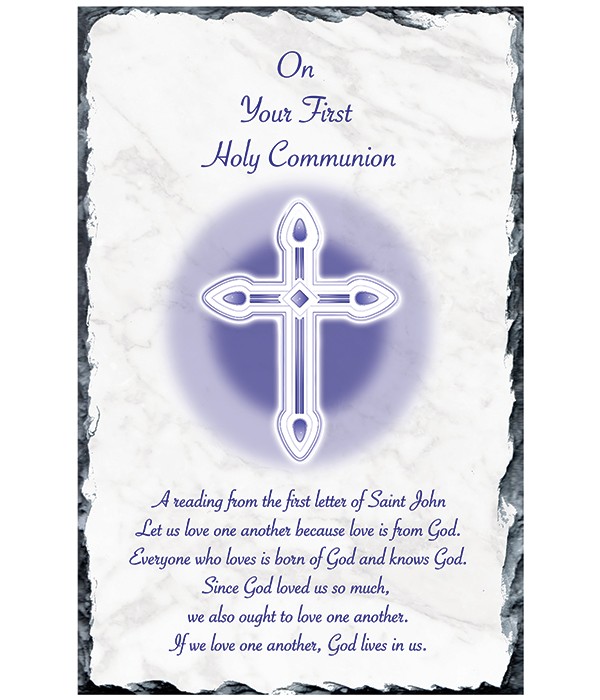 Communion Cross & Reading Blue Slate