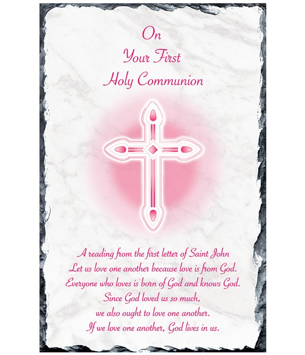 Communion Cross & Reading Pink Slate
