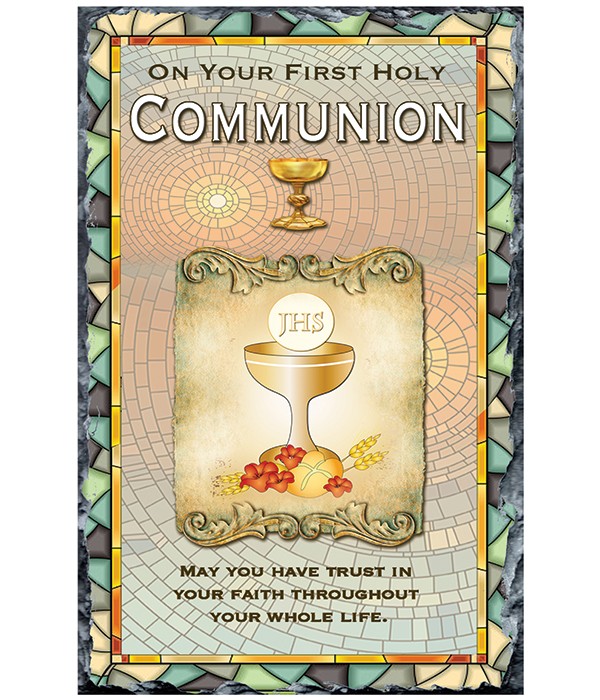 Communion Chalice & Bread Slate