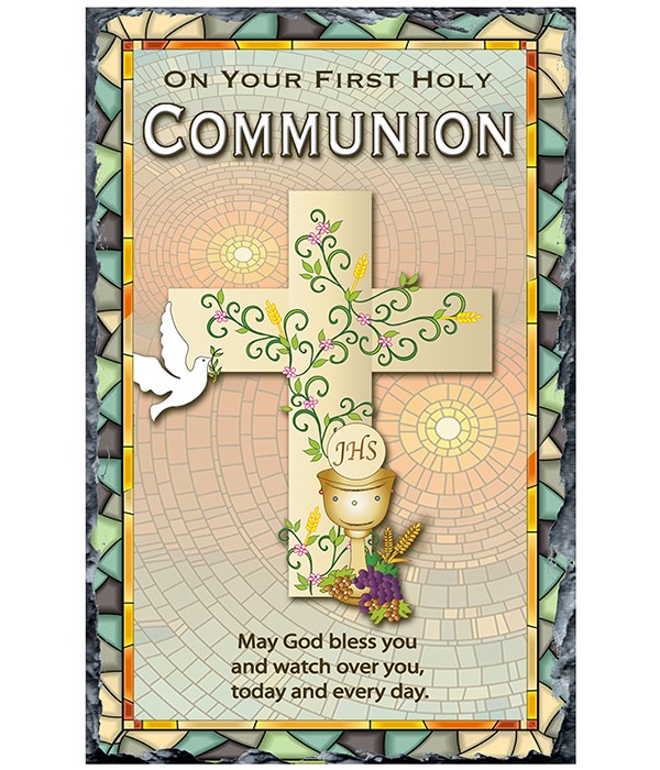 Communion Cross & Dove Slate