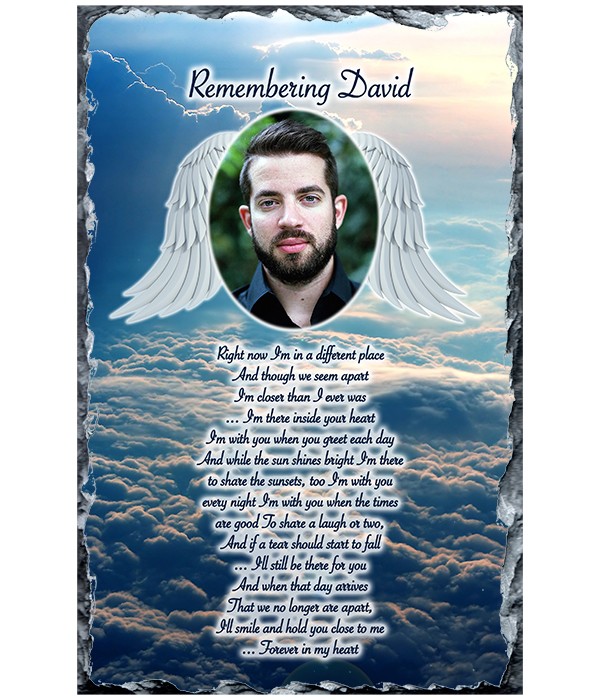 Remembrance Slate Cloud Sunset & Photo