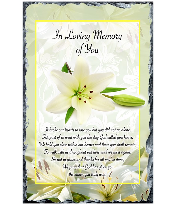 Remembrance Slate Lily