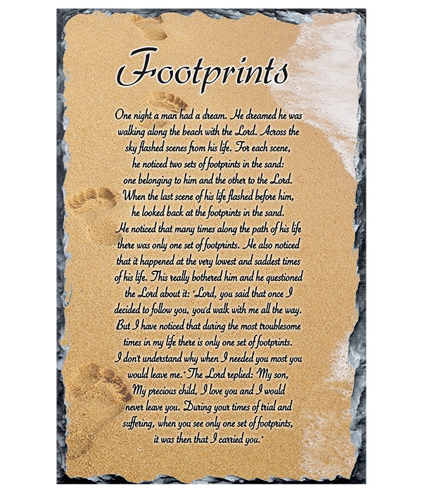 Remembrance Slate Footprints