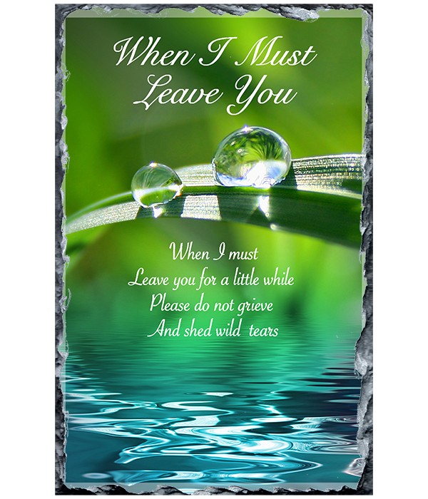 Remembrance Slate Raindrops