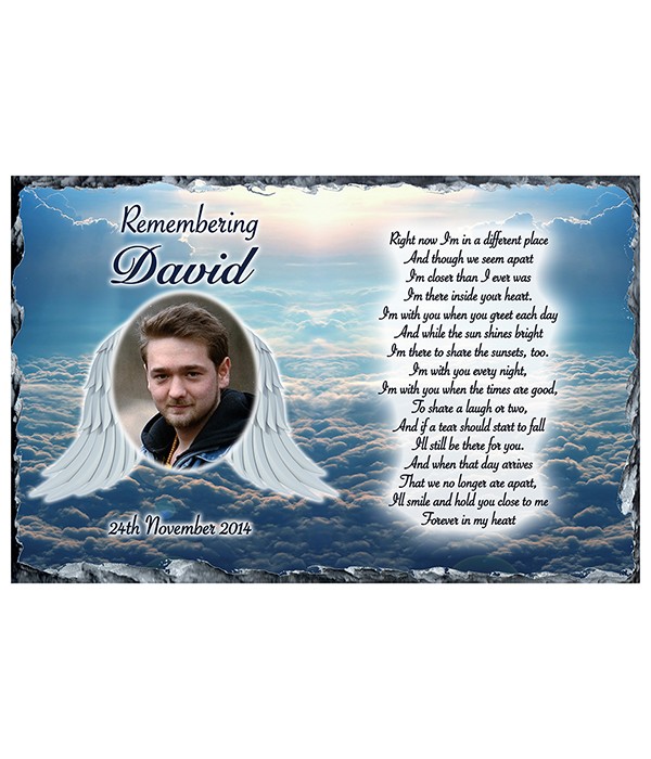 Clouds & Wings Remembrance Slate