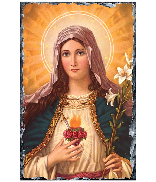Immaculate Heart of Mary Colour Large Slate