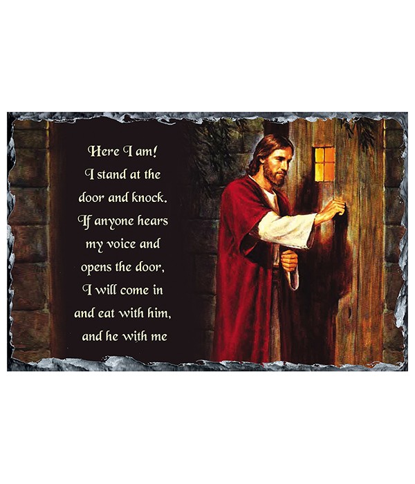 Jesus Knocking Large Slate