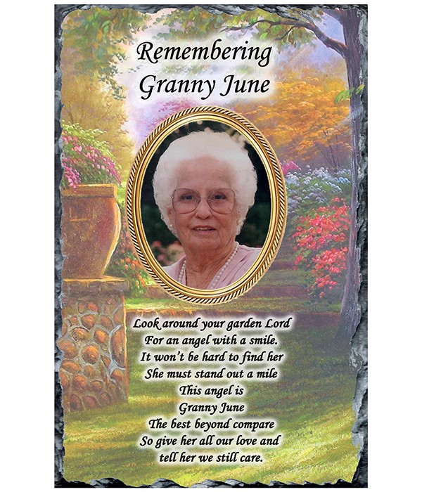 Remembrance Slate Garden & One Photo