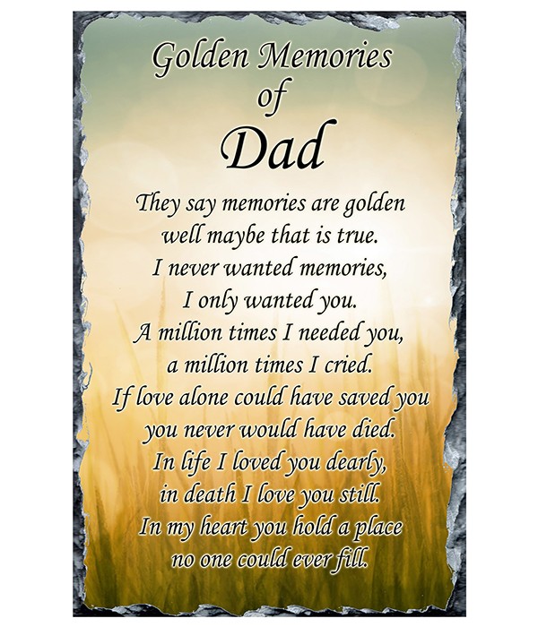 Remembrance Slate Golden Memories Field