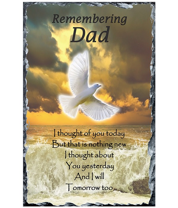 Remembrance Slate Dad Doves Over Golden Waves